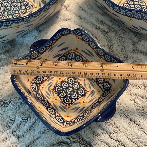 Temp-Tations (Temptations) ceramic nesting serving bowl set. Olde world pattern - Picture 5 of 10